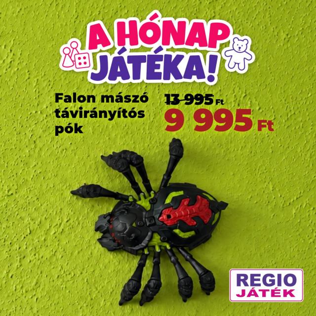 A hónap játéka: Falon mászó távirányítós pók!
