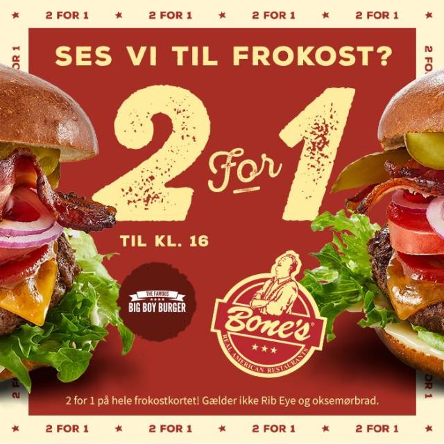 Få 2FOR1 på frokostretter 