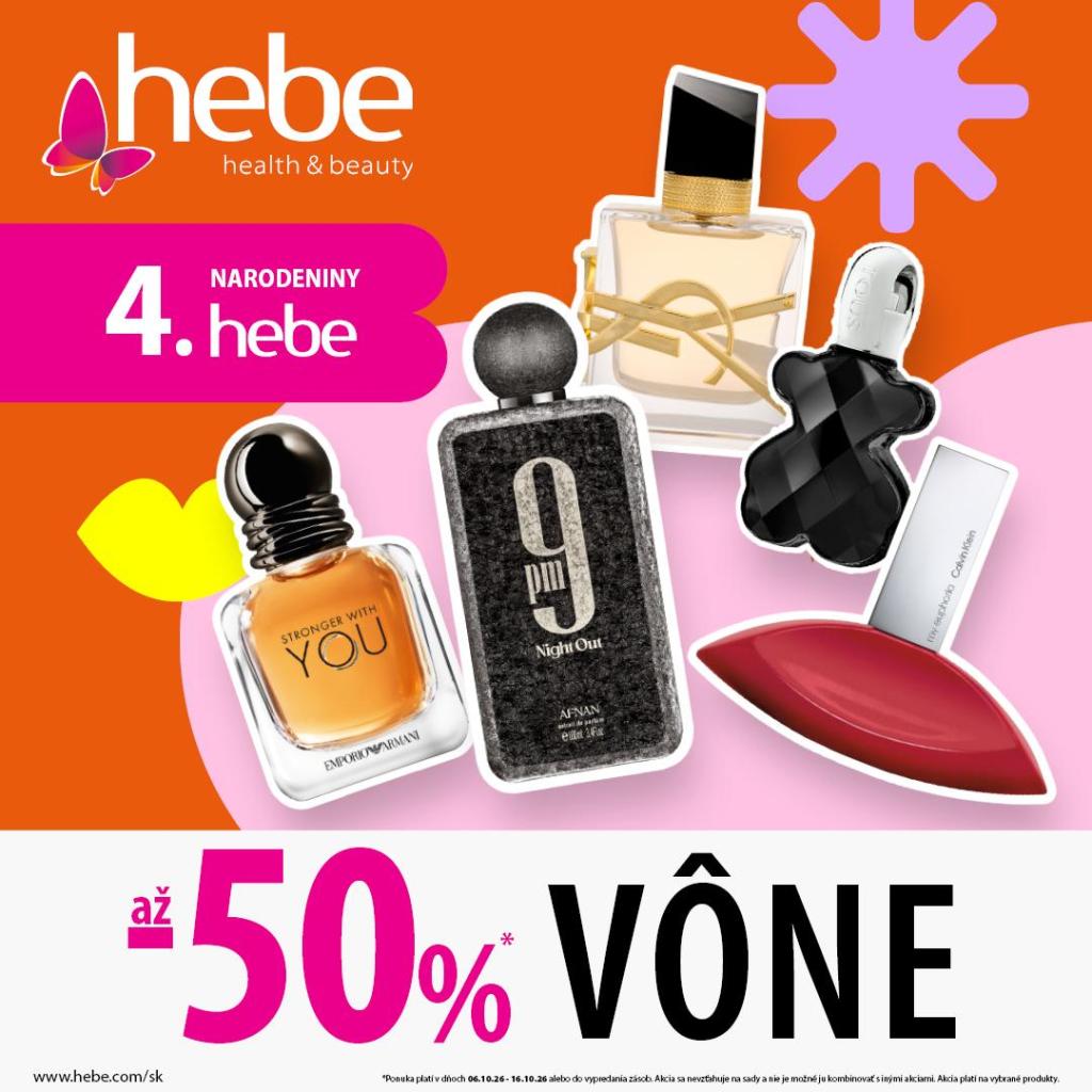 hebe propagačná ponuka- VÔNE AŽ- 50 %