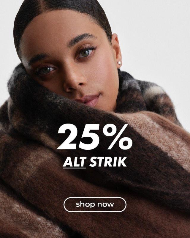 25,% på alt strik