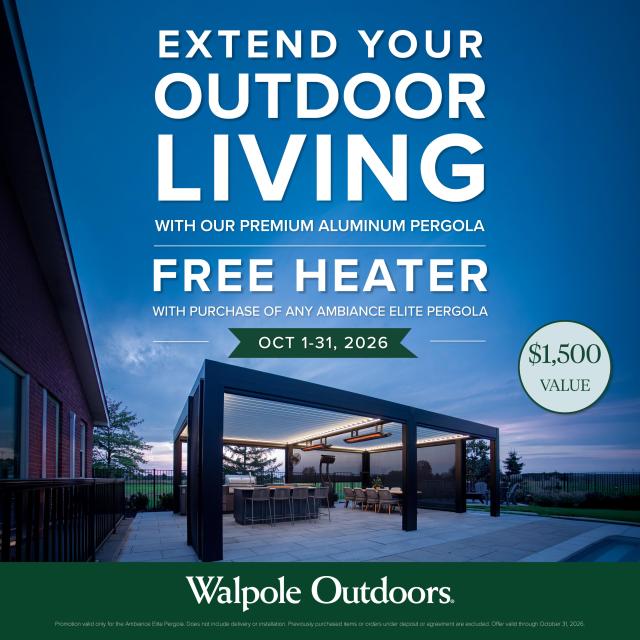 Free Heater with Purchase of the Elite Pergola 
