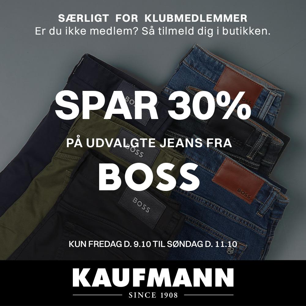 Medlemsfordel&colon; Spar 30&percnt; p&aring; udvalgte BOSS jeans