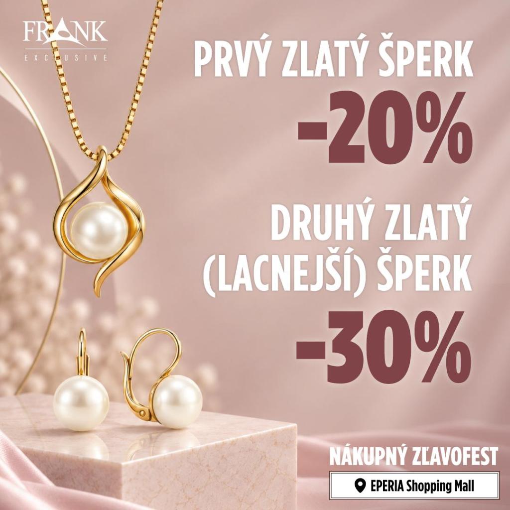 ✨ Zlaté šperky počas Nákupného ZĽAVOFESTU výhodnejšie!