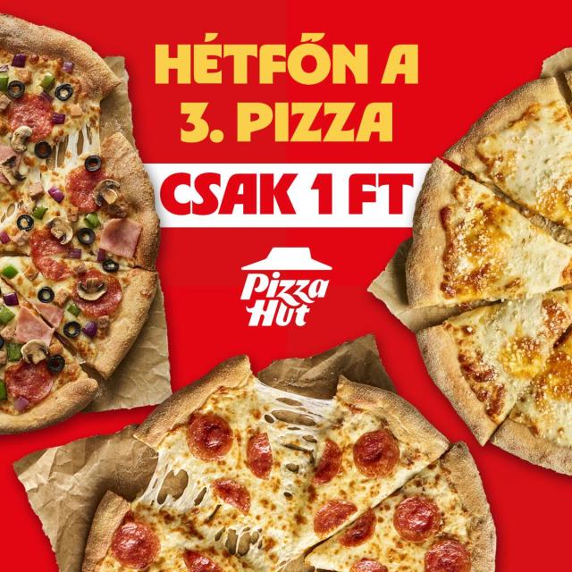 🍕 Hétfői Pizzaőrület: A 3. Pizza csak 1 Ft! 🍕