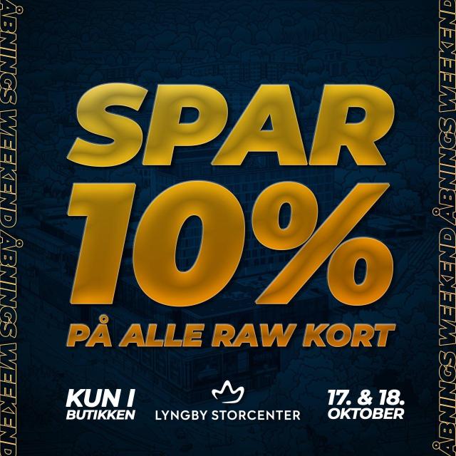 10% på fx Pokémon kort