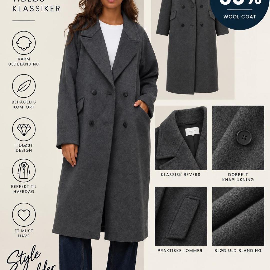 Elegant wool coat – Spar 30% 🍂