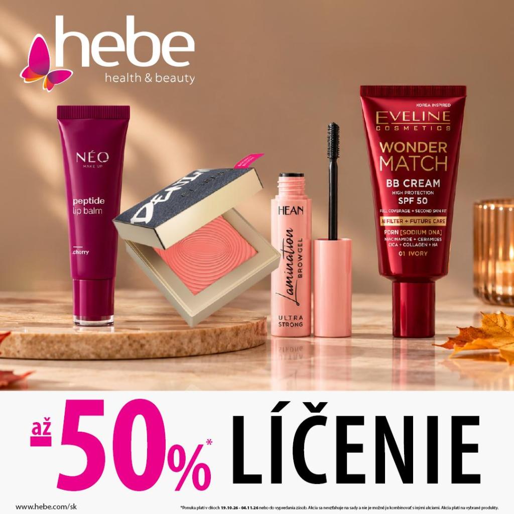 hebe propagačná ponuka-LÍČENIE AŽ- 50 %