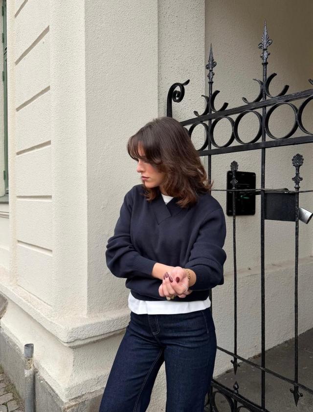 Den perfekte kombination af strik og denim💙