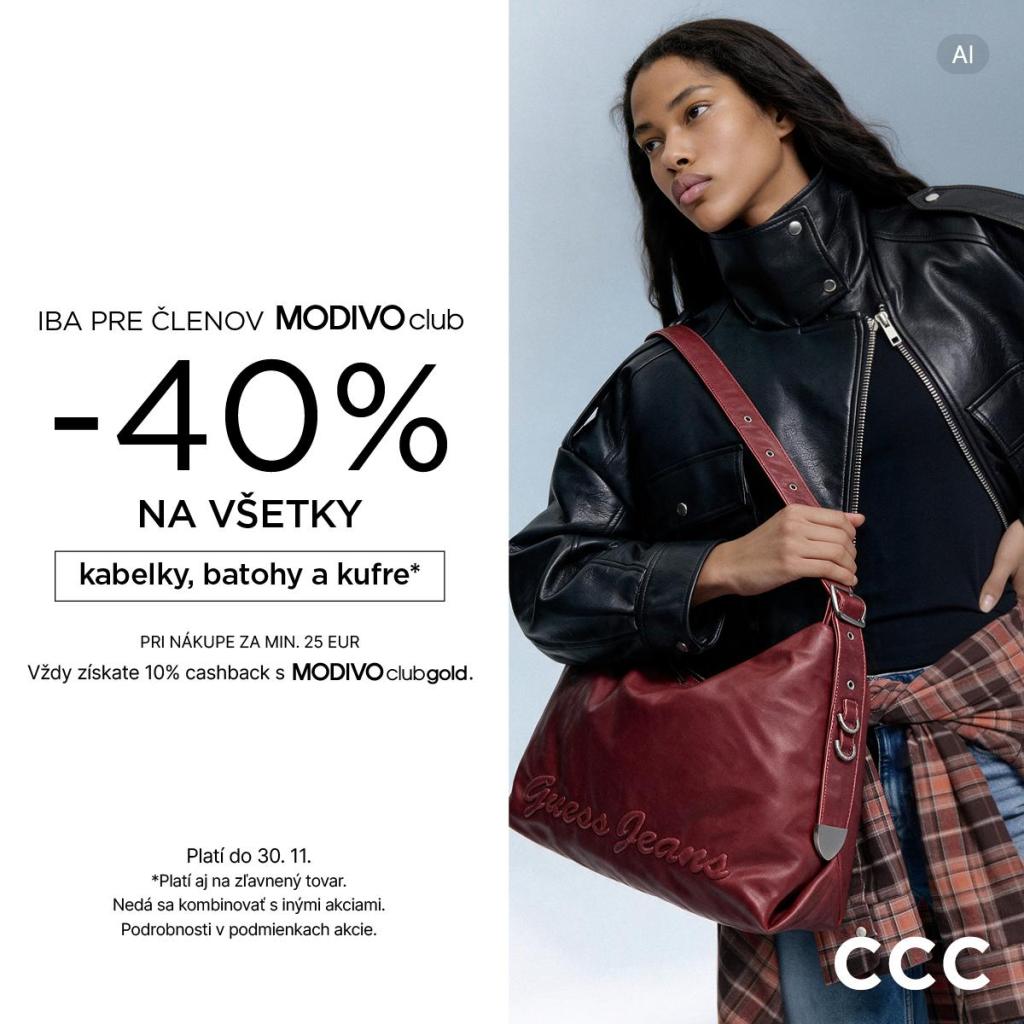  -40 % na všetky tašky v CCC! 