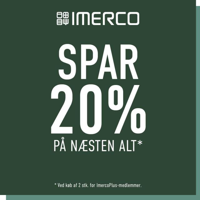 Spar 20% -  køb af 2 stk*